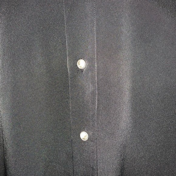 Elliott Men’s Black Button up long sleeve dress shirt - Picture 5 of 7